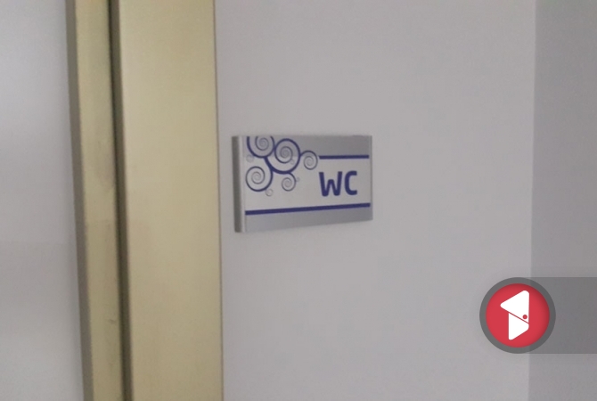 WC Alüminyum kapı tabelası