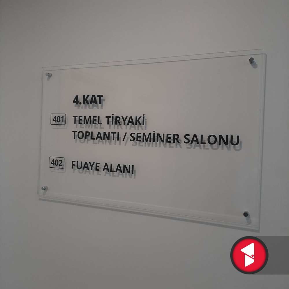 Şeffaf kat tabelası