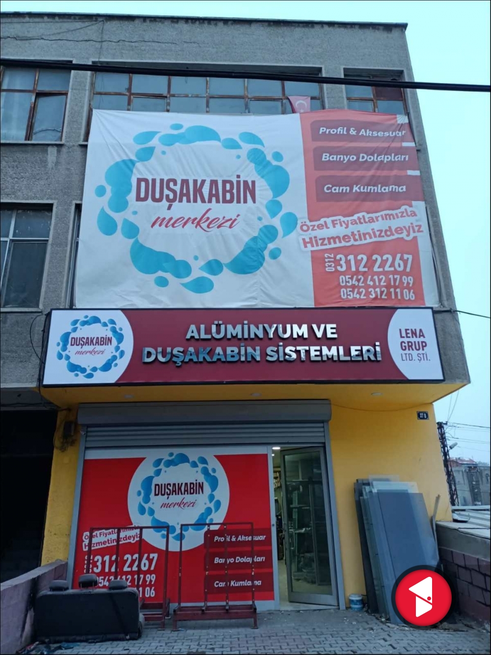 Kabartma harfli ışıksız tabela