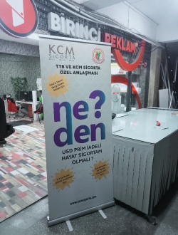 Sigorta firması roll-banner roll-up baskısı