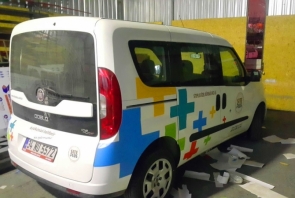 Site Plus Fiat Doblo aracının folyo kaplama hizmeti.