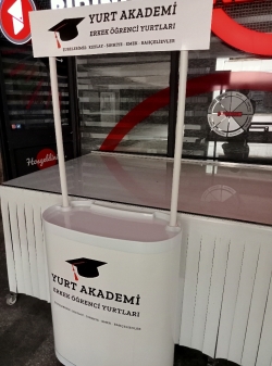 Akademi fasülye sunum standı.