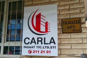 Carla İnşaat aluminyum ışıklı oyma tabela